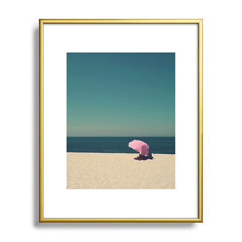 Ingrid Beddoes The Pink Umbrella Metal Framed Art Print