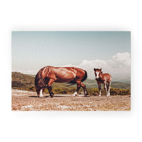 Ingrid Beddoes Wild Horses Horse Photography Welcome Mat