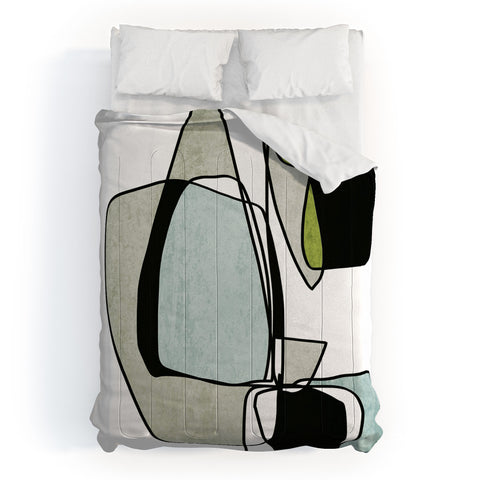 Irena Orlov Abstract Line Art 15 Comforter