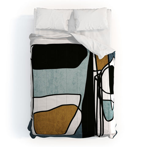 Irena Orlov Abstract Line Art 20 Comforter