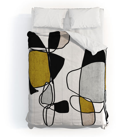 Irena Orlov Abstract Line Art 7 Comforter
