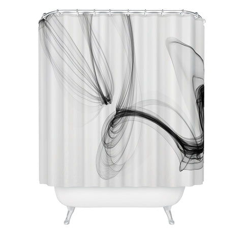 Irena Orlov Black and White Modern Minimal 86 Shower Curtain