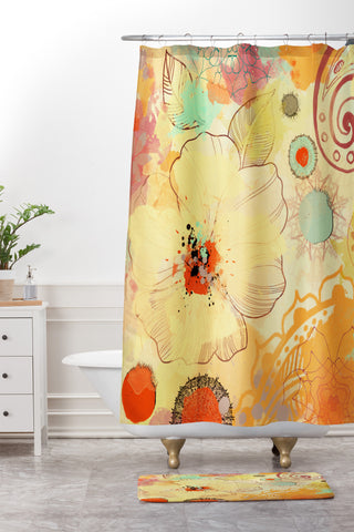 Irena Orlov Exotic Flowers Shower Curtain And Mat