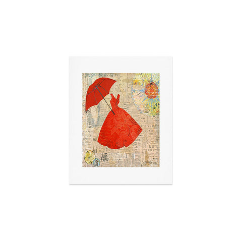 Irena Orlov Lady In Red 1 Art Print