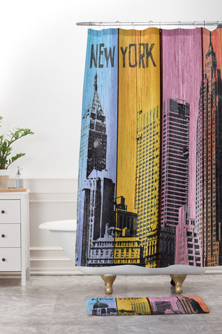 Irena Orlov New York Downtown Shower Curtain And Mat