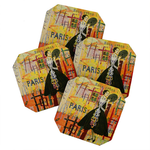 Irena Orlov Paris Fashion 1 Coaster Set