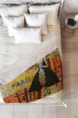 Irena Orlov Paris Fashion 1 Fleece Throw Blanket