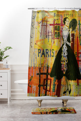 Irena Orlov Paris Fashion 1 Shower Curtain And Mat