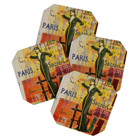 Irena Orlov Paris Fashion 2 Coaster Set