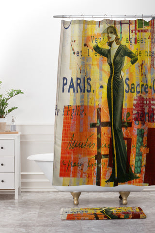 Irena Orlov Paris Fashion 2 Shower Curtain And Mat
