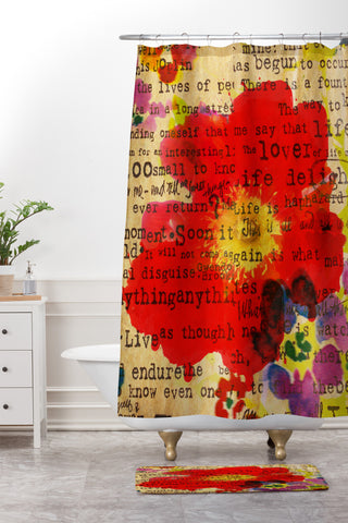 Irena Orlov Poppy Poetry 2 Shower Curtain And Mat