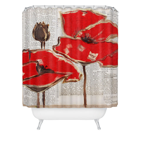 Irena Orlov Red Perfection Shower Curtain