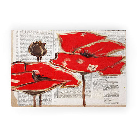 Irena Orlov Red Perfection Welcome Mat