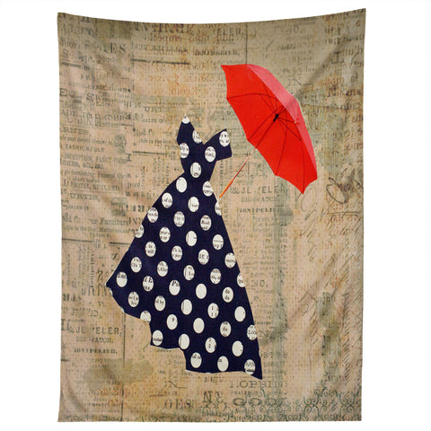 Irena Orlov Red Umbrella Tapestry