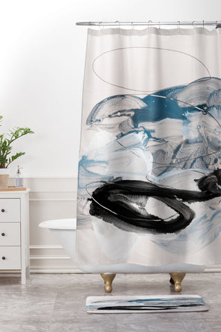 Iris Lehnhardt abstract painting IX Shower Curtain And Mat