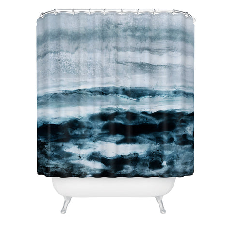 Iris Lehnhardt abstract waterscape Shower Curtain