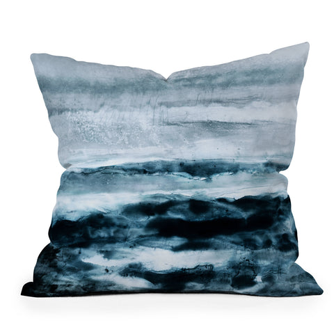 Iris Lehnhardt abstract waterscape Throw Pillow