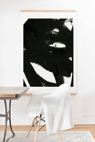 Iris Lehnhardt black on white 1 Art Print And Hanger