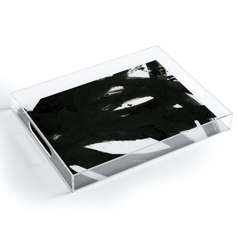 Iris Lehnhardt black on white 1 Acrylic Tray