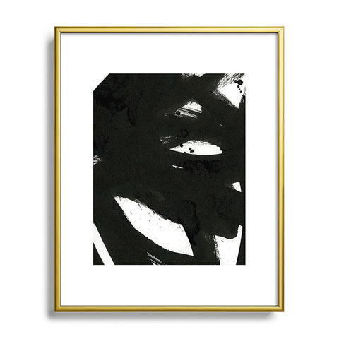 Iris Lehnhardt black on white 1 Metal Framed Art Print