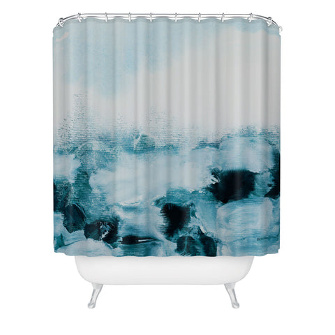 Iris Lehnhardt blue landscape Shower Curtain