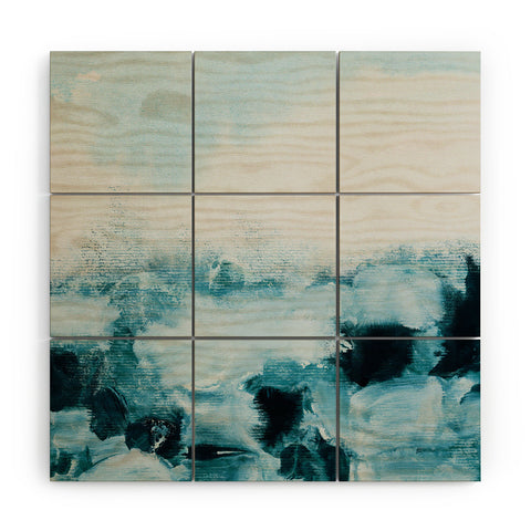 Iris Lehnhardt blue landscape Wood Wall Mural