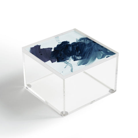 Iris Lehnhardt brushstrokes 11 bluish Acrylic Box