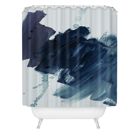 Iris Lehnhardt brushstrokes 11 bluish Shower Curtain