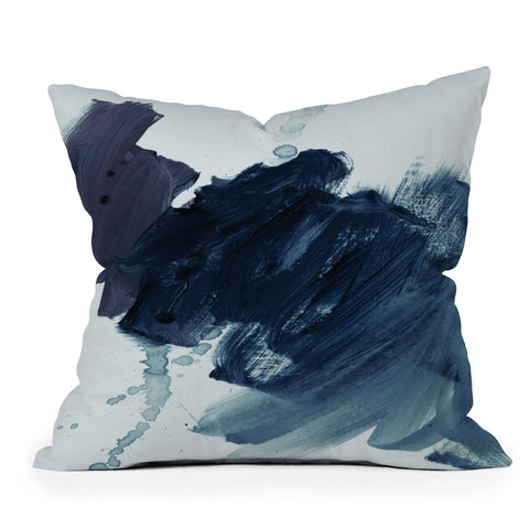 Iris Lehnhardt brushstrokes 11 bluish Throw Pillow