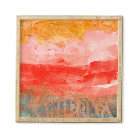 Iris Lehnhardt coral horizon Framed Wall Art