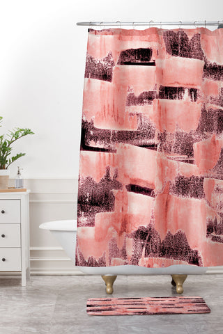 Iris Lehnhardt coral pattern Shower Curtain And Mat