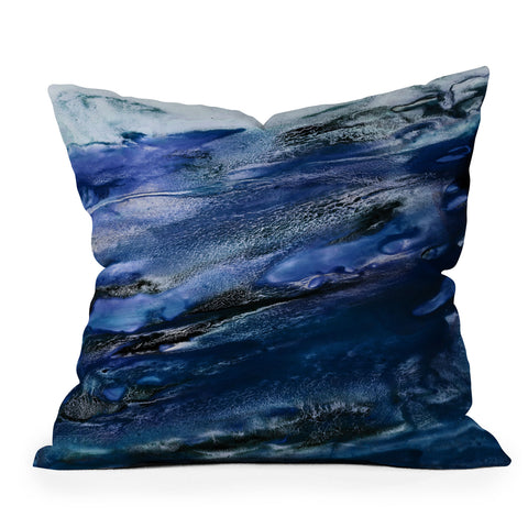 Iris Lehnhardt floating blues Outdoor Throw Pillow