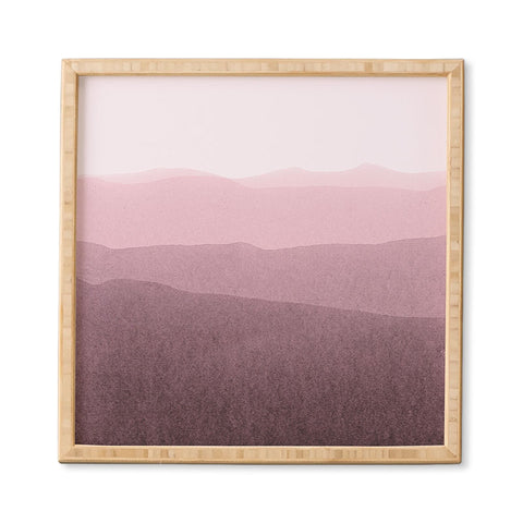 Iris Lehnhardt gradient landscape soft pink Framed Wall Art