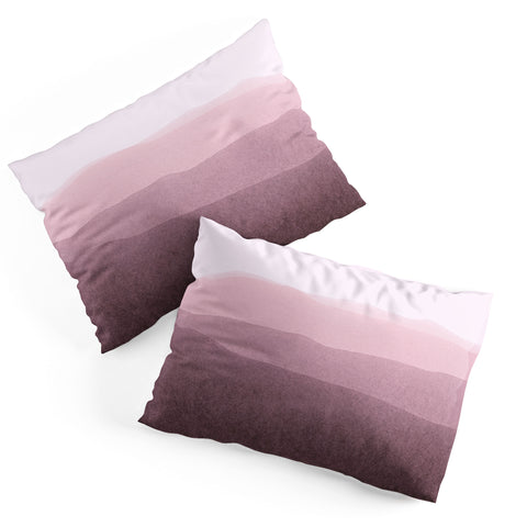 Iris Lehnhardt gradient landscape soft pink Pillow Shams