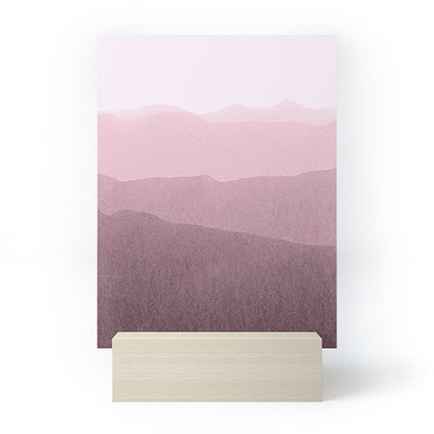 Iris Lehnhardt gradient landscape soft pink Mini Art Print