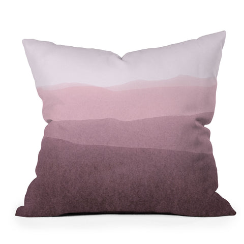 Iris Lehnhardt gradient landscape soft pink Throw Pillow