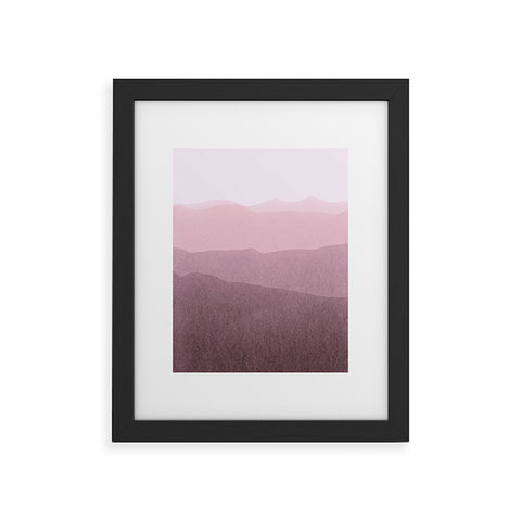 Iris Lehnhardt gradient landscape soft pink Framed Art Print