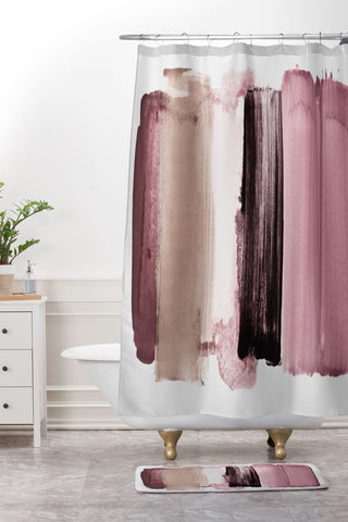 Iris Lehnhardt minimalism 21 Shower Curtain And Mat