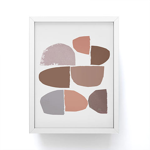 Iris Lehnhardt minimalist collage Framed Mini Art Print