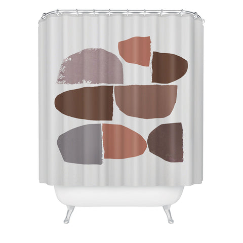 Iris Lehnhardt minimalist collage Shower Curtain