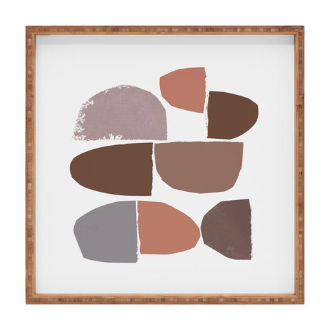 Iris Lehnhardt minimalist collage Square Tray