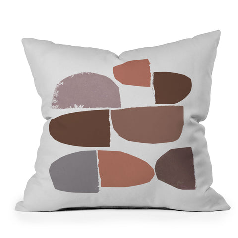 Iris Lehnhardt minimalist collage Throw Pillow
