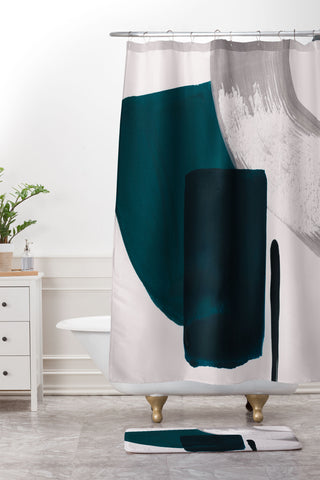 Iris Lehnhardt minimalist painting 02 Shower Curtain And Mat