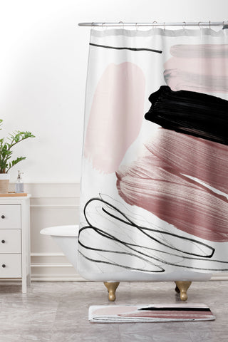 Iris Lehnhardt minimalist painting 061 Shower Curtain And Mat