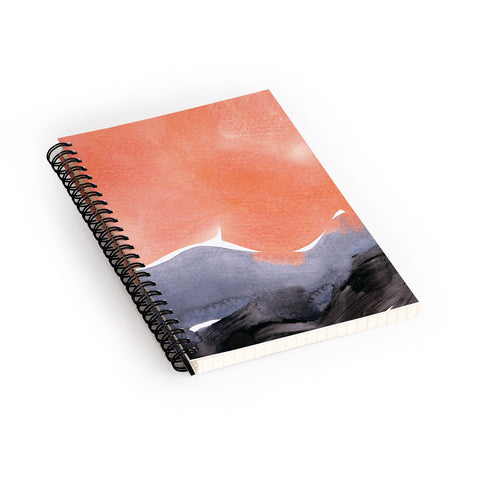 Iris Lehnhardt orange blue graphite Spiral Notebook