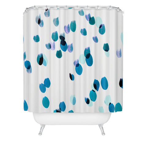 Iris Lehnhardt painted dots 8 Shower Curtain