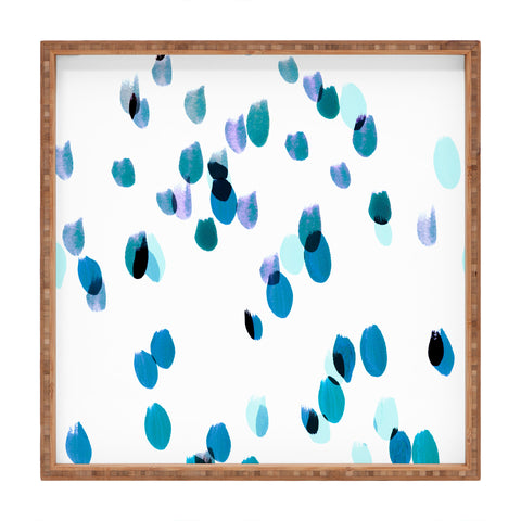 Iris Lehnhardt painted dots 8 Square Tray