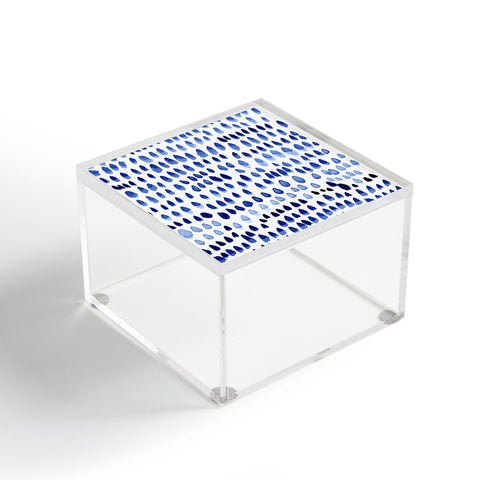 Iris Lehnhardt painted dots blue Acrylic Box