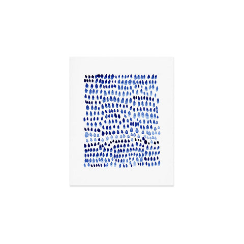 Iris Lehnhardt painted dots blue Art Print
