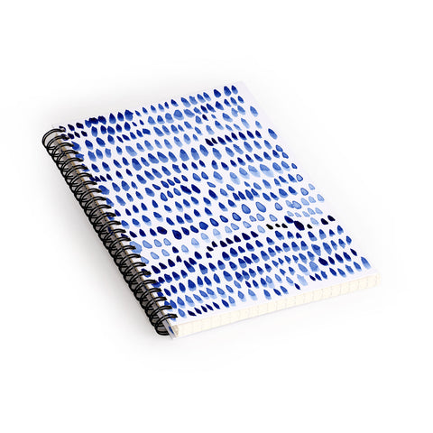 Iris Lehnhardt painted dots blue Spiral Notebook